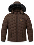 Classic Winter Puffer Jacket with Fur Hood